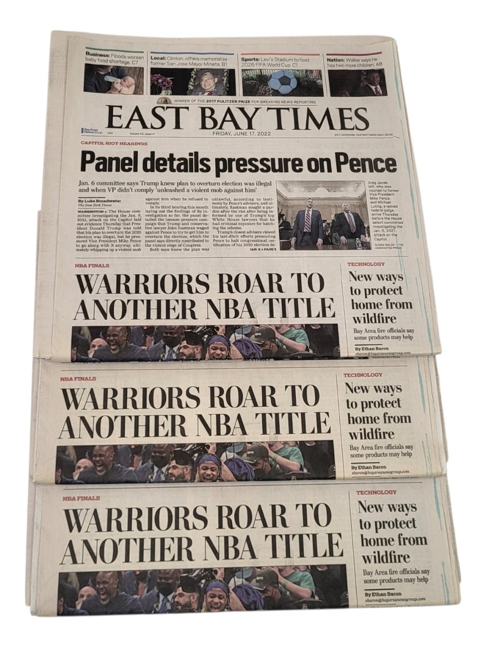 NBA Warriors Golden State Championship Newspaper Memorabilia Collectibles